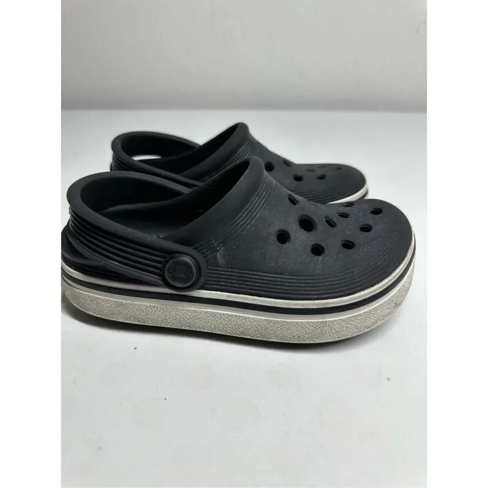 Crocs Crocband Clog Black US Kids/Toddler Size C 9 Rubber Back Strap